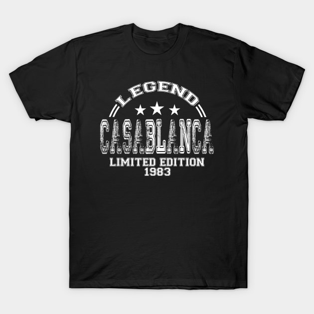 CASABLANCA 1983. Legend. Limited Edition. Born In 1983. T-Shirt by ShopiLike